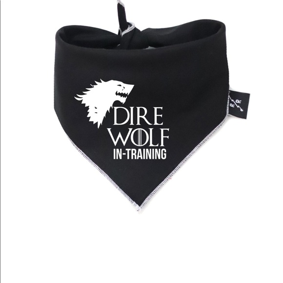 direwolf in training dog bandana